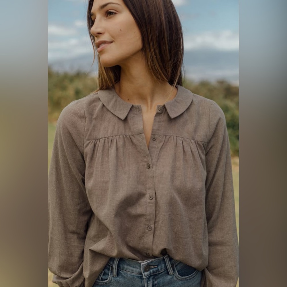 Neuflora Sophia Button-Up Blouse, Size M, Like New